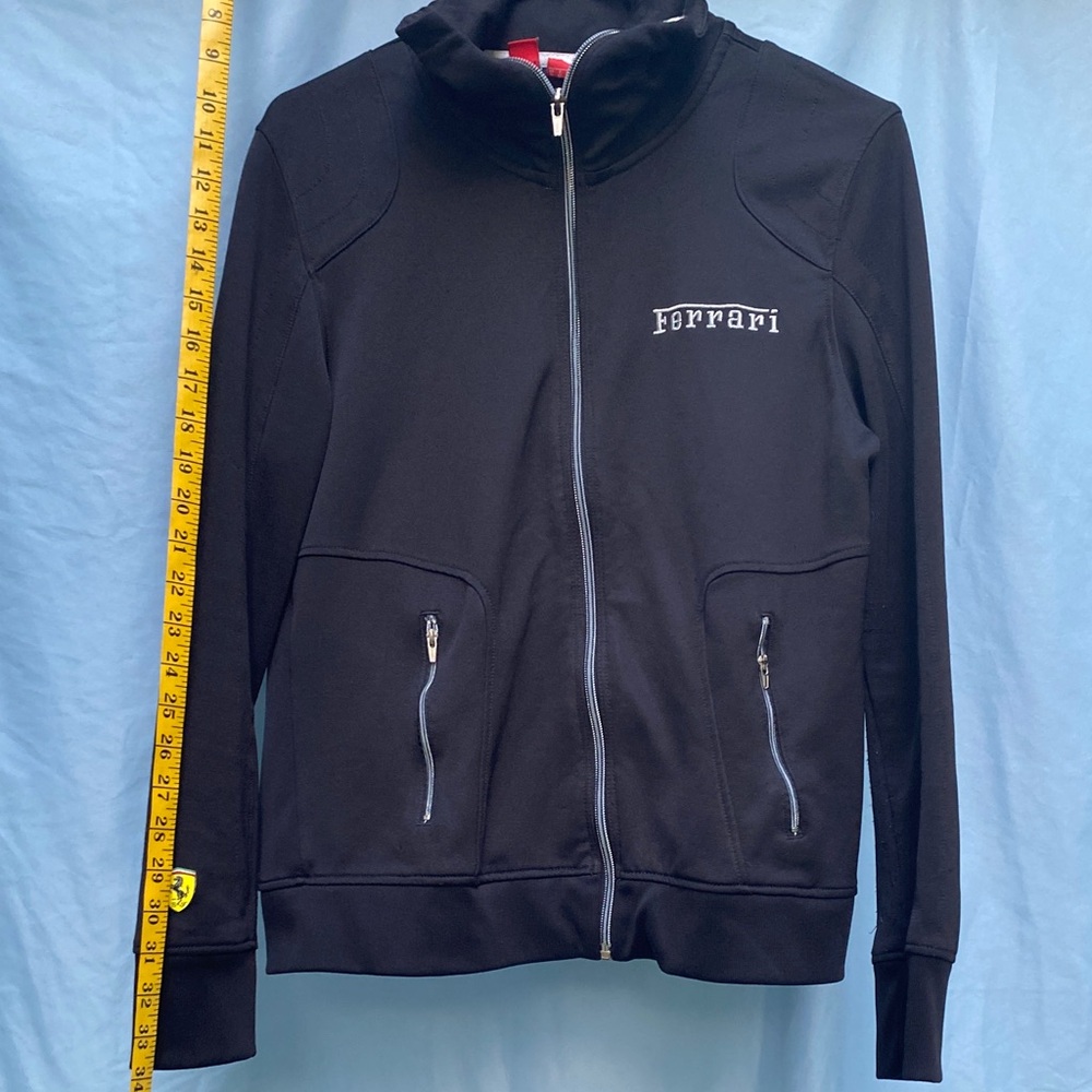 Puma Black Jacket with Silver Zippers